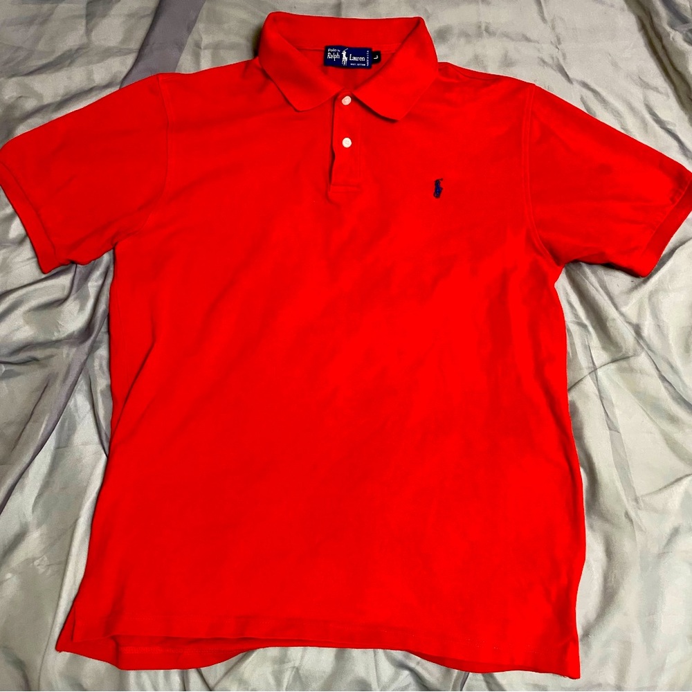 Ralph Lauren polo large short sleeve red blue pony.